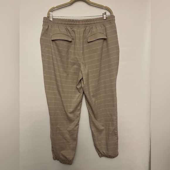 Nine West Tan and Cream Workwear Joggers High Waist Pants Size XL - Picture 4 of 7
